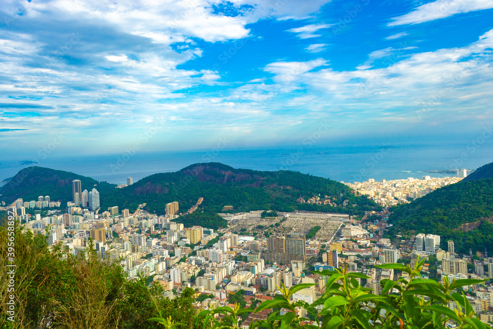 Panoramic view o Rio de Janeiro City on Summer