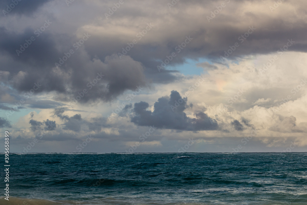 Cloudy sky at Bavaro beach, Dominican Republic