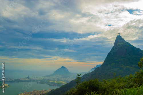 Fotografie View from far from the corcovado in Rio de Janeiro