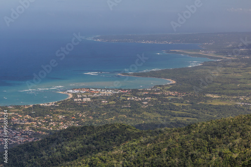 Aerial view of a cost near Puerto Plata, Dominican Republic