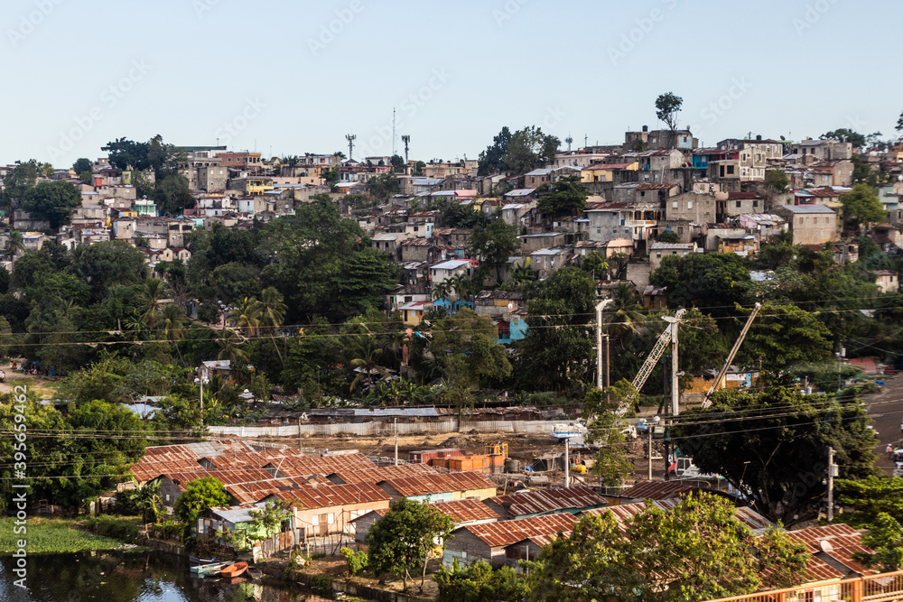 Impoverished areas of Santo Domingo, capital of Dominican Republic.