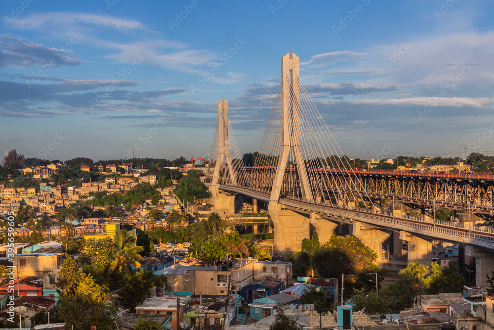 Puente Francisco del Rosario Sanchez bridge in Santo Domingo, capital of Dominican Republic. Puente Francisco del Rosario Sanchez bridge in Santo Domingo, capital of Dominican Republic.