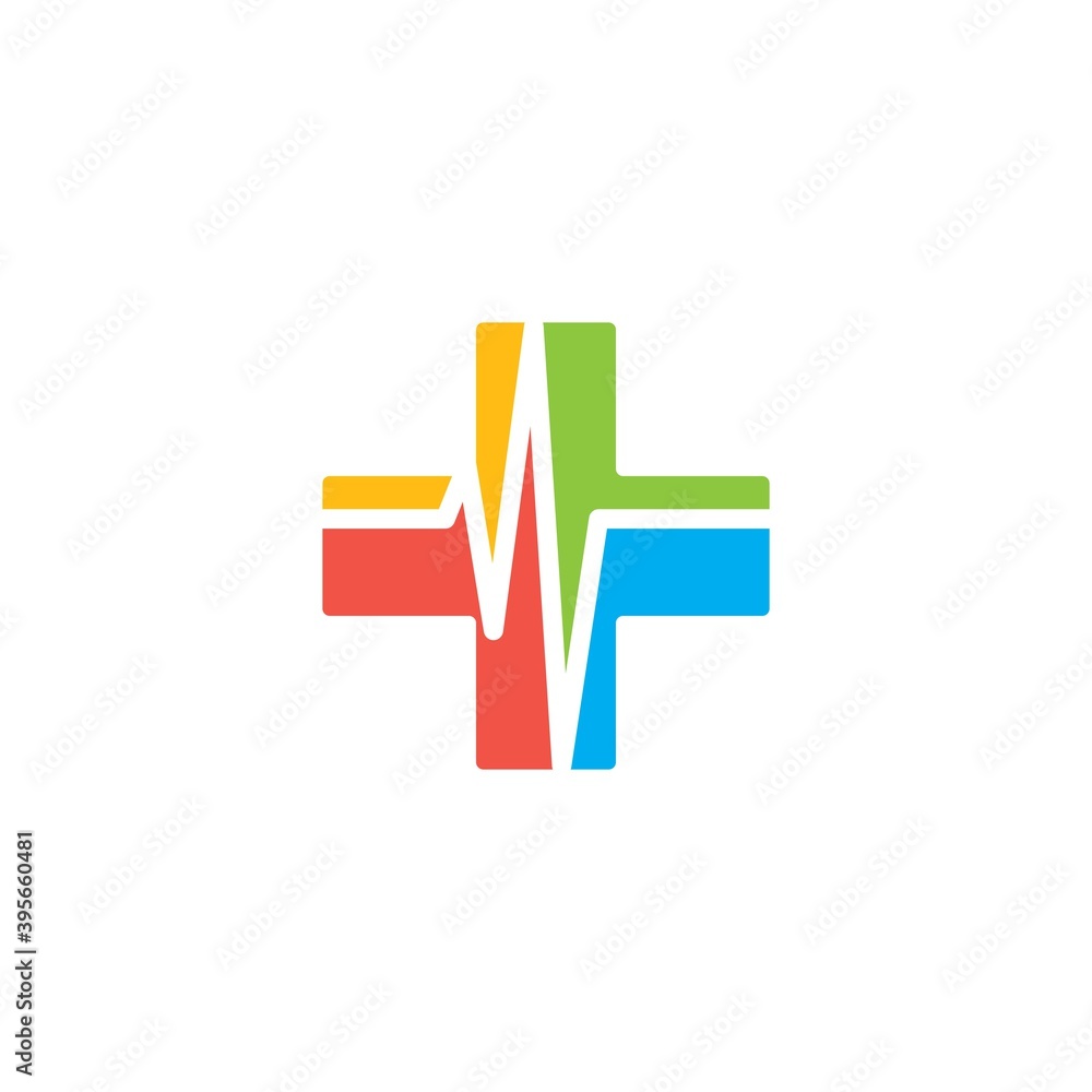 heartbeat cross medical icon vector illustration design heartbeat cross medical icon vector illustration design