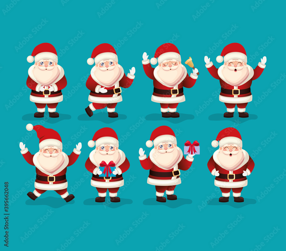 bundle of santa claus icons bundle of santa claus icons