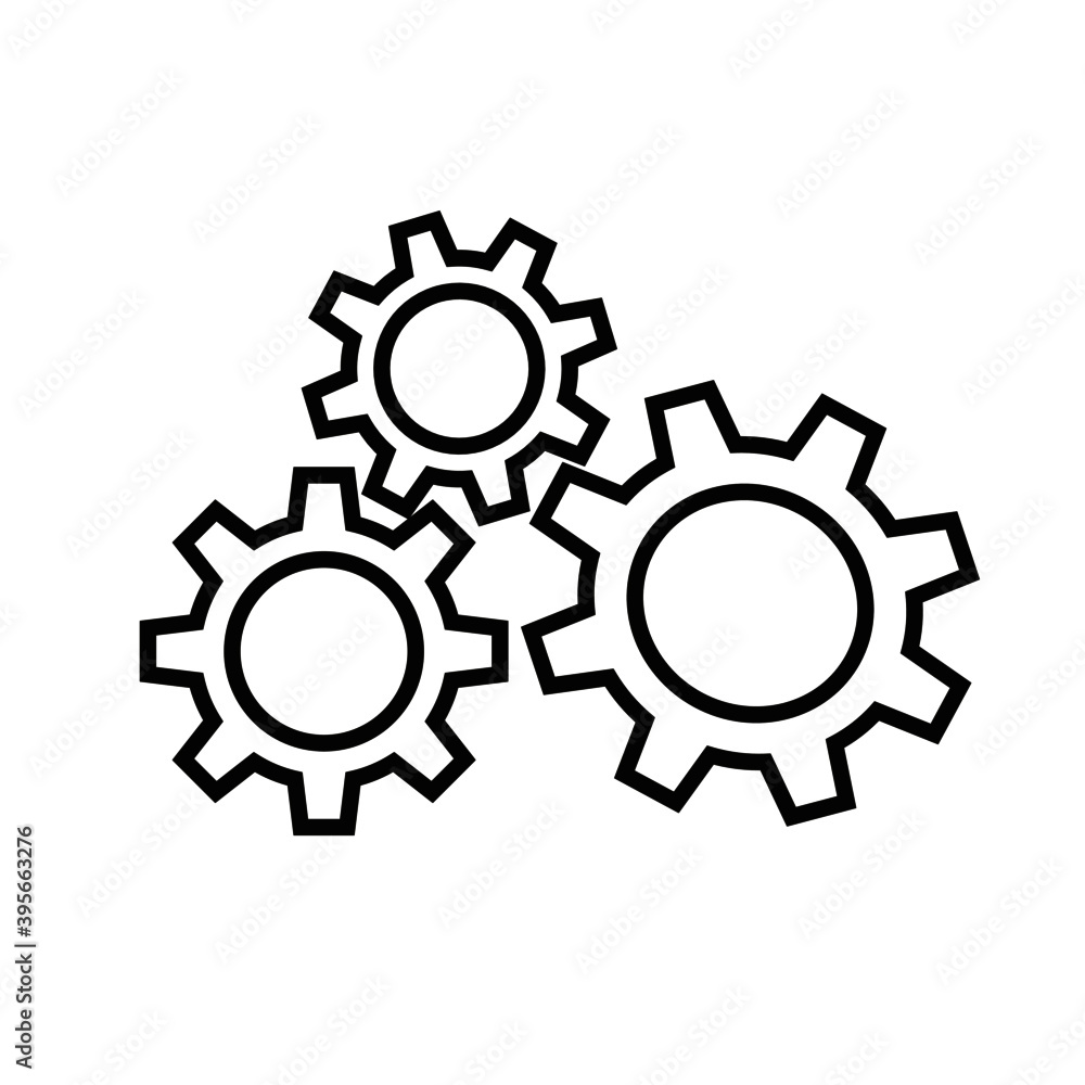 set of gears illustration