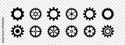 Gear wheel icon set. Simple Gear wheel collection. Cogwheel. Gear icons. Vector photo