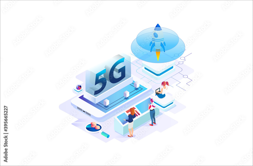 Modern isometric internet speed technology for the development of 5g ...