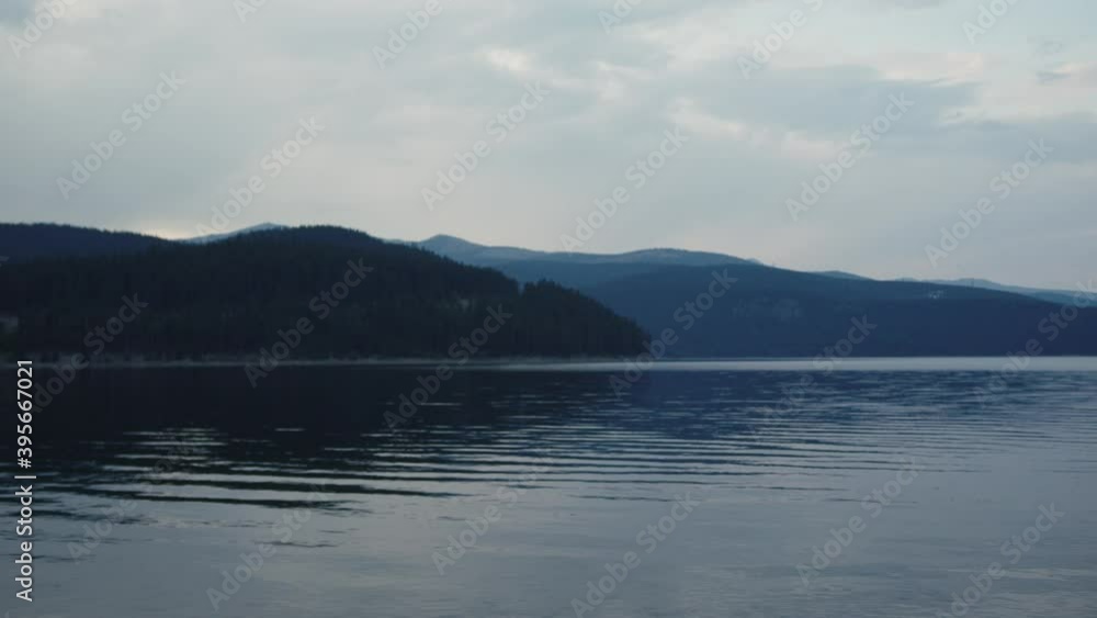 Slow motion calm lake in Colorado during blue hour Slow motion calm lake in Colorado during blue hour