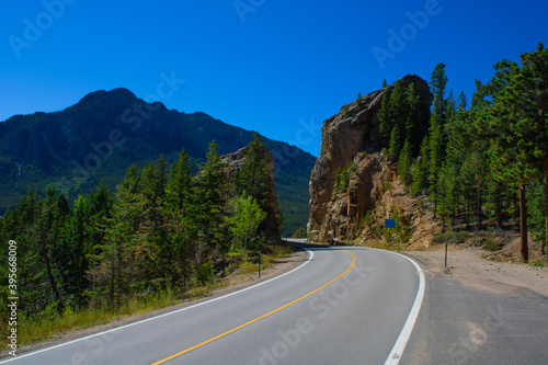 Highway in the mountains.