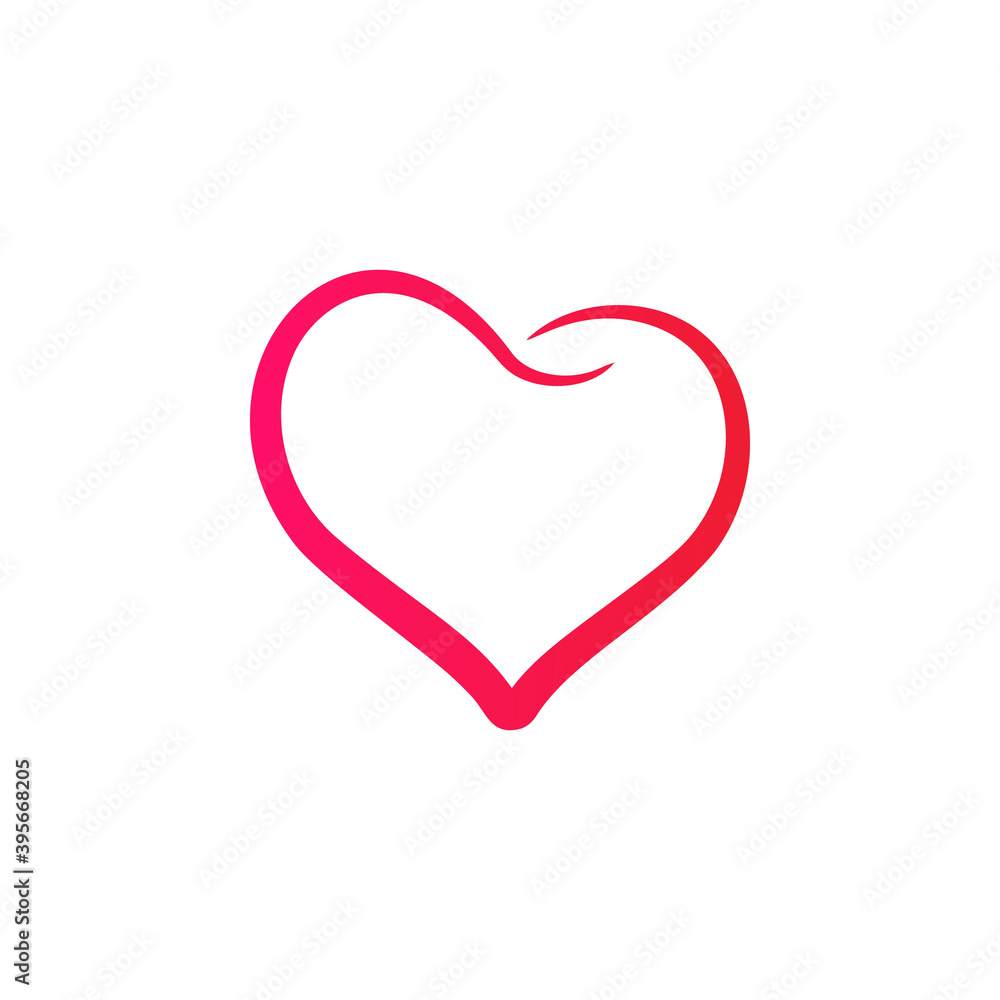 Abstract heart icon vector illustration