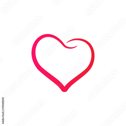 Abstract heart icon vector illustration
