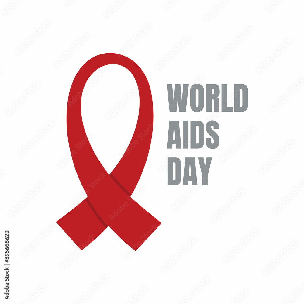 Red ribbon for world AIDS day isolated on a white background. Red ribbon for world AIDS day isolated on a white background.