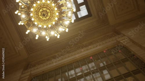 Pointed into the ceiling at Grand Central Station