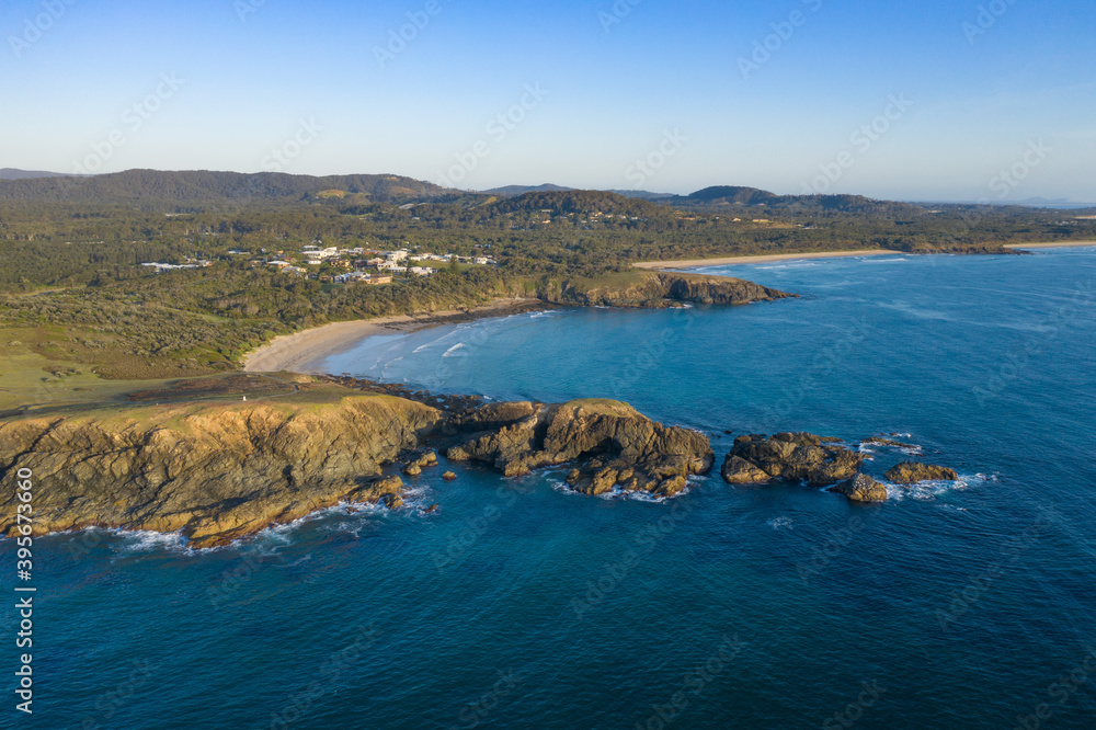 Aerial view of Emerald Beach and surrounds