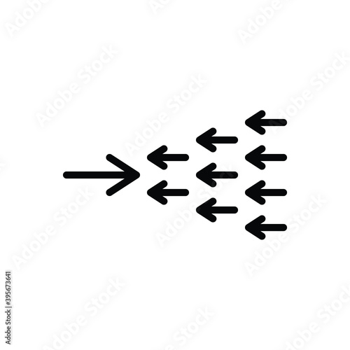 Black solid icon for exception