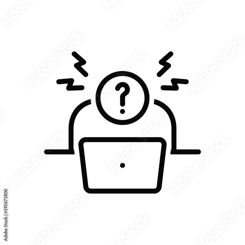 Black solid icon for frustration