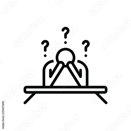 Black solid icon for problem