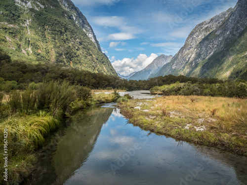 Milford Track with River Scenery