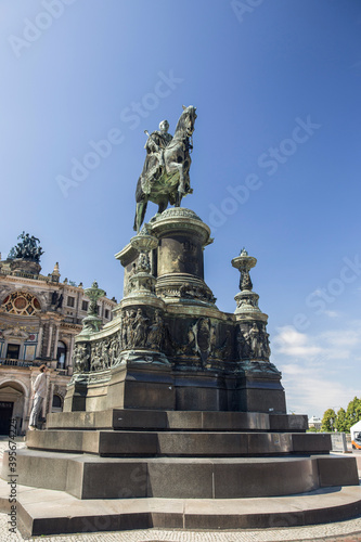 Monument of King Johann of Saxony on Theater Square in Dresden