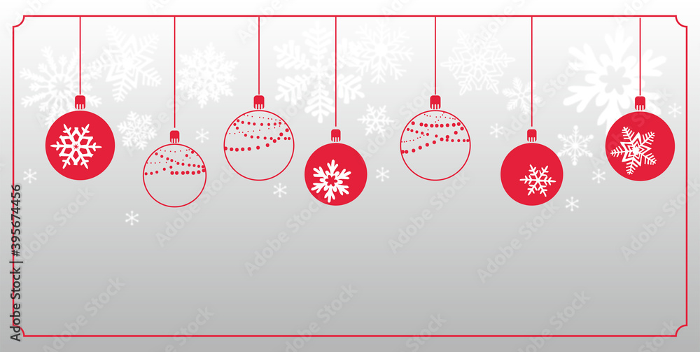 Christmas ornaments vector, Christmas balls. クリスマスオーナメントイラスト、ホリデーボール