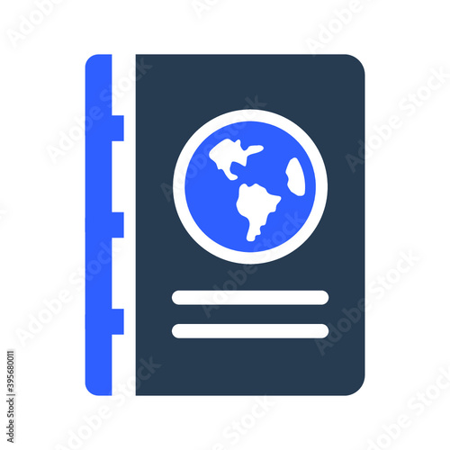 Passport, visa icon