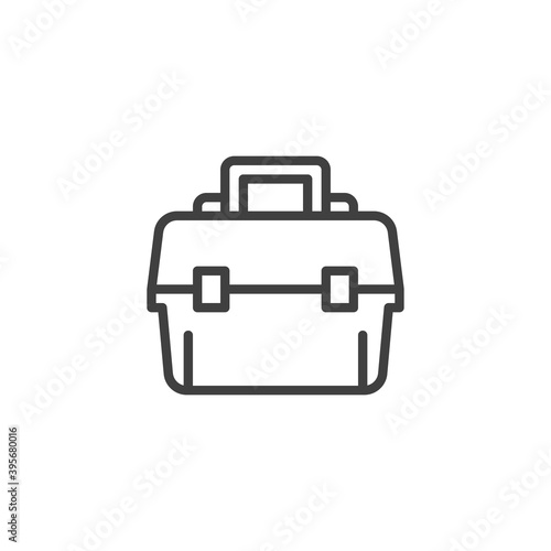Tool Box line icon. linear style sign for mobile concept and web design. Toolbox outline vector icon. Symbol, logo illustration. Vector graphics