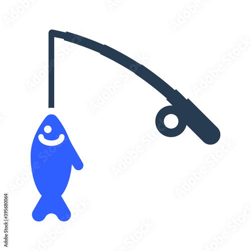 Summer fishing icon