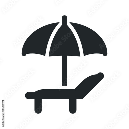 Beach sunbed icon