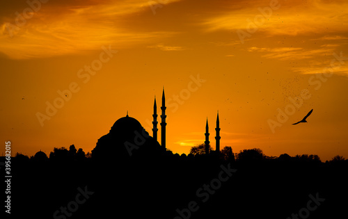 The Yeni Mosque is located in the Eminönü district of the Fatih district of the mosque in Istanbul. photo