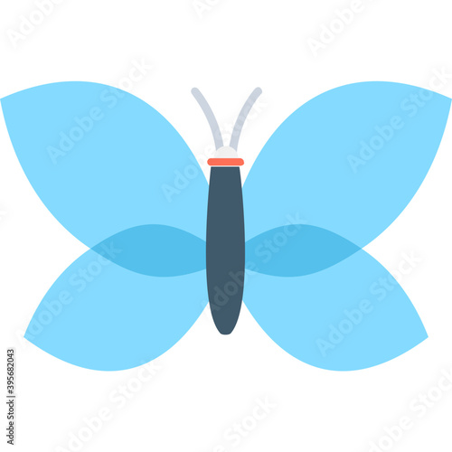
Butterfly Flat Vector Icon
