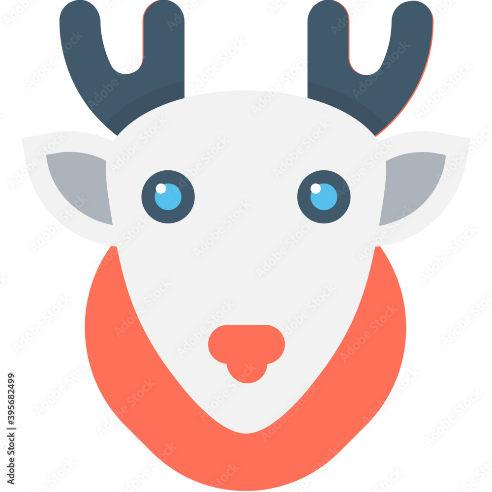 Reindeer Flat Vector Icon
Reindeer Flat Vector Icon