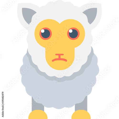 
Sheep Flat Vector Icon
