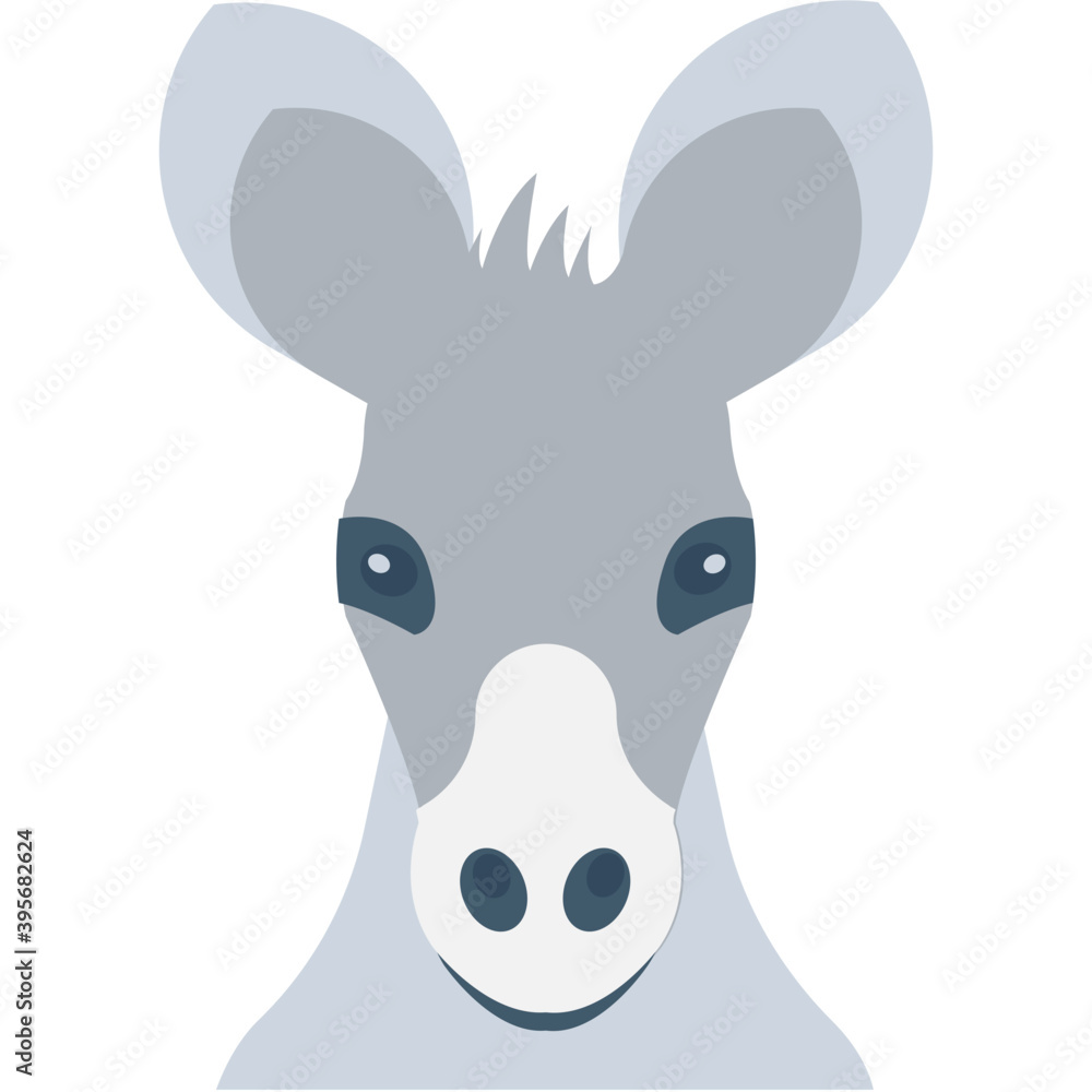 Donkey Flat Vector Icon Donkey Flat Vector Icon