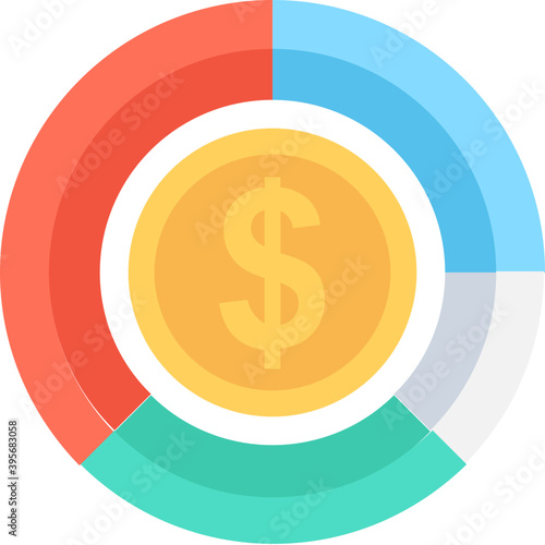 
Dollar Flat Vector Icon
