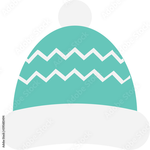 
Bobble Hat Flat Vector Icon
