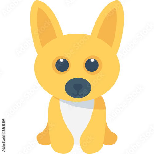 
Puppy Flat Vector Icon 

