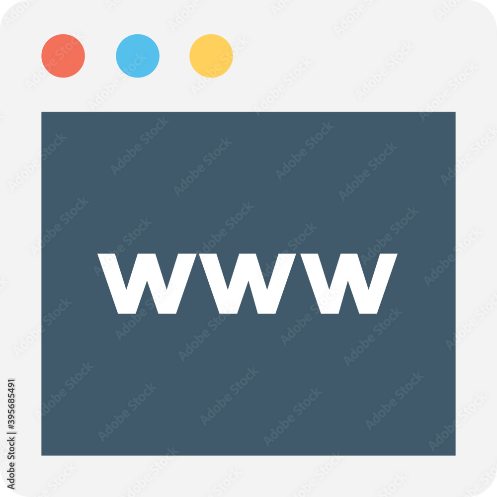 Obraz premium Website Flat Vector Icon