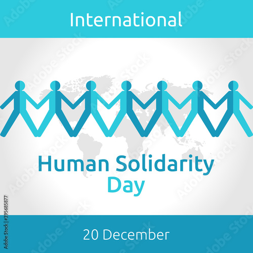 vector graphic of international human solidarity day good for international human solidarity day celebration. flat design. flyer design.flat illustration.