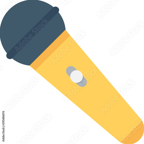 
Mic, singing concept in flat icon
