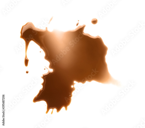 Coffee stain on white backg...