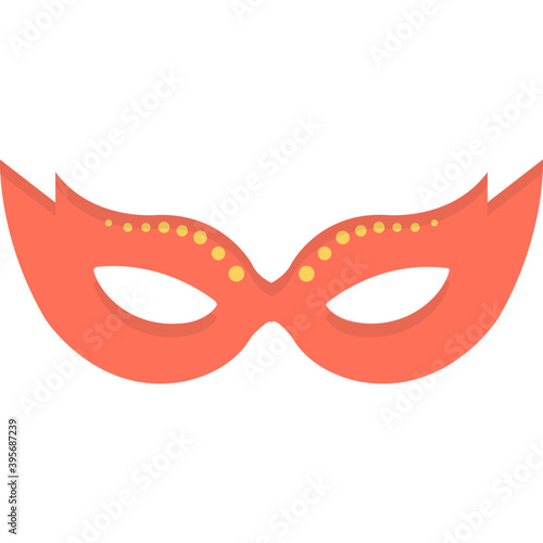  Face mask covering eye, flat icon of eye prop 