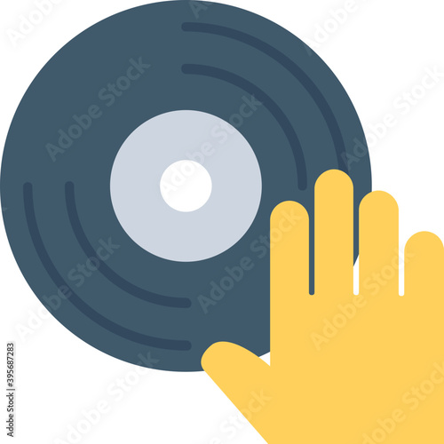 
Flat icon of disc player or dj vector design
