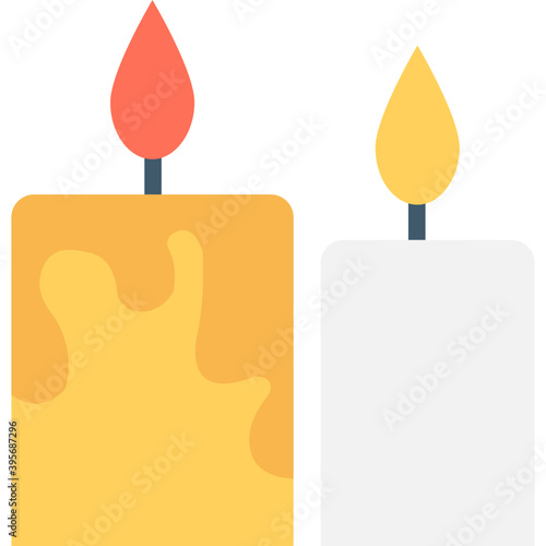  Burning candles, flate design vector   © Vectors Market