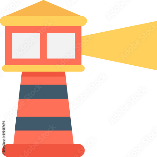 
Lighthouse Flat vector Icon
