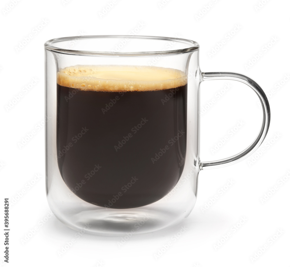 Cup of hot espresso on white background Cup of hot espresso on white background