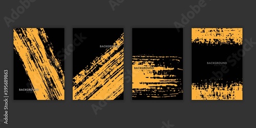 ector set abstract flyer grunge style. Brush stroke eps10