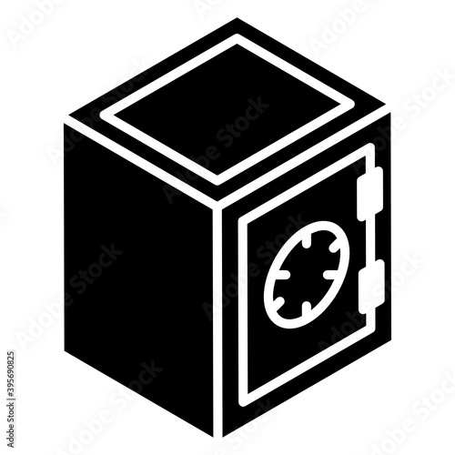  Bank locker icon design, electronic bank vault in editable style 