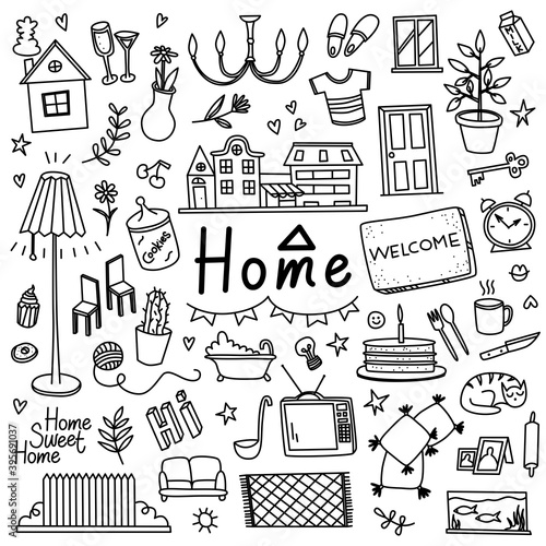 home doodle card