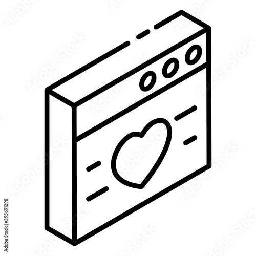 
Best website, favourite web icon in glyph isometric style 
