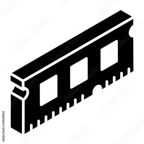 
Trendy vector style of a RAM, random access memory 
